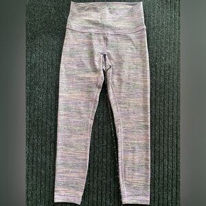 Lululemon 3/4 length tights- Size 6- purple and pinks